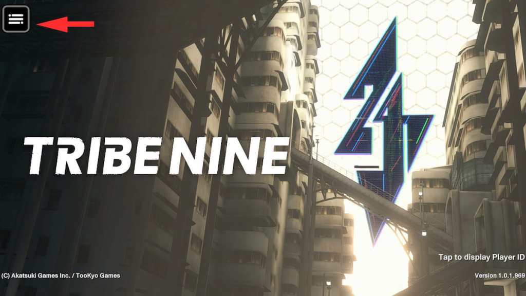 Tribe Nine main menu