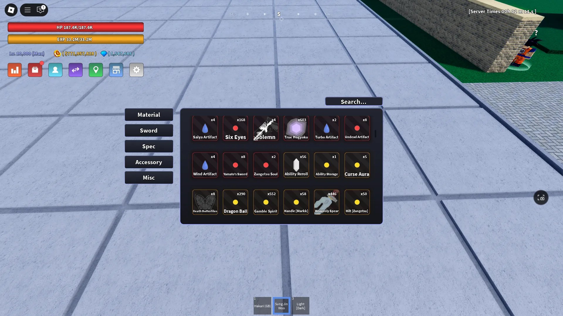 Reroll Storage for abilities in verse piece roblox experience