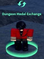 Dungeon Medal Exchange NPC on Runes Island in Verse Piece Roblox experience