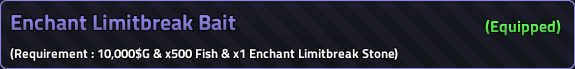 Enchant Limitbreak fishing bait from Verse Piece Roblox experience