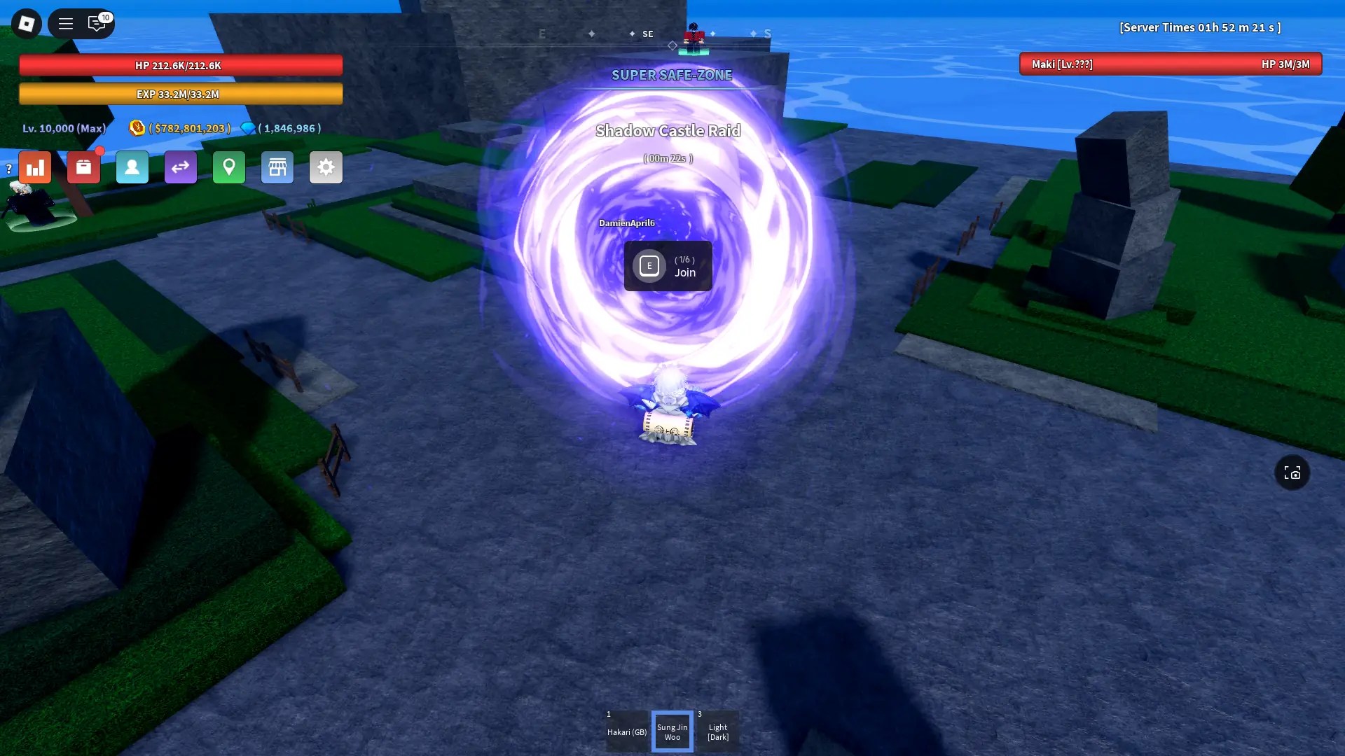 Preview of the Shadow Castle Dungeon portal in the Verse Piece Roblox experience