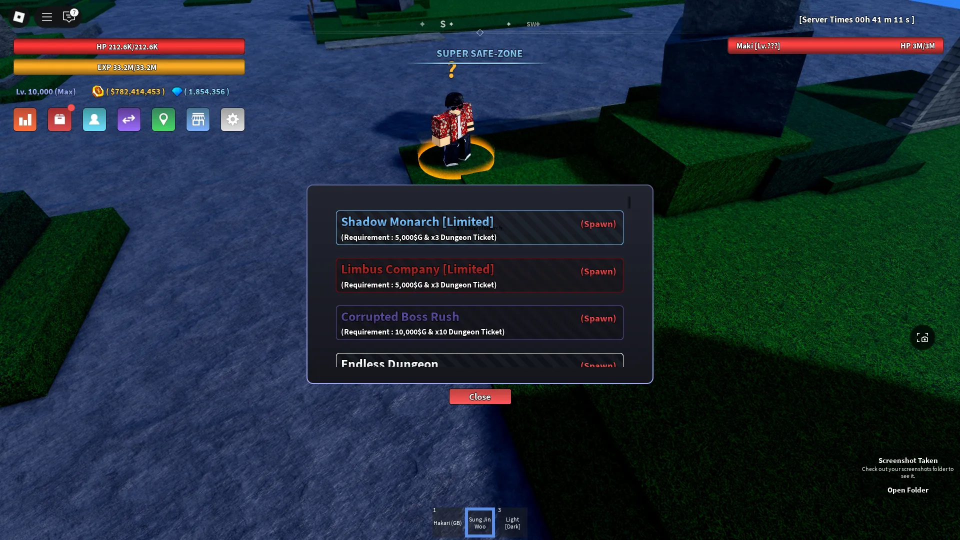 Spawn dungeon NPC location on the Runes Island in Verse Piece Roblox experience