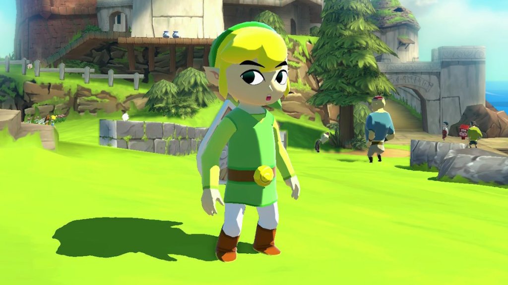 Link from The Legend of Zelda: The Wind Waker HD looking surprised.