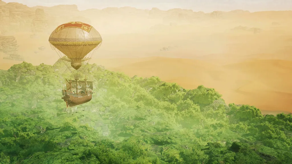 An airship in Monster Hunter Wilds