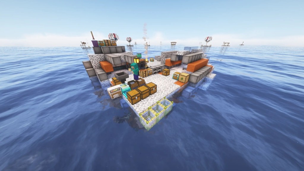 FTB OceanBlock 2 modpack via Minecraft