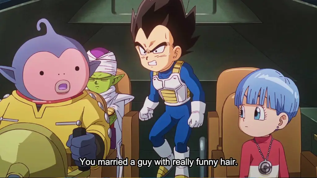 Hybis trashtalking Vegeta in Dragon Ball DAIMA