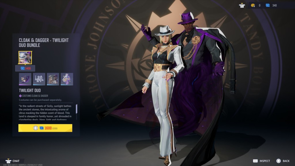 Cloak and Dagger's Twilight Duo costume in Marvel Rivals.