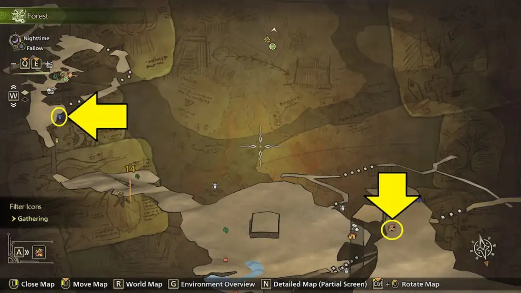 Catalyst Material locations in Monster Hunter Wilds