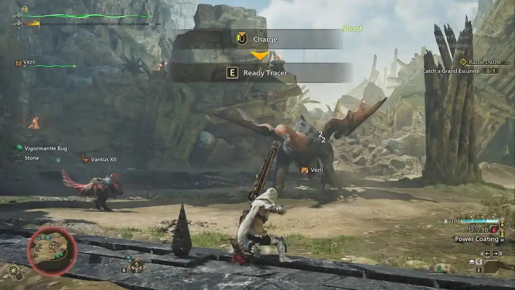 Fighting Gypceros with a Bow in Monster Hunter Wilds