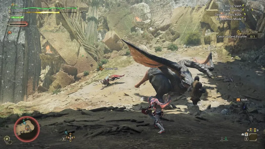 Fighting Gypceros with Dual Blades in Monster Hunter Wilds