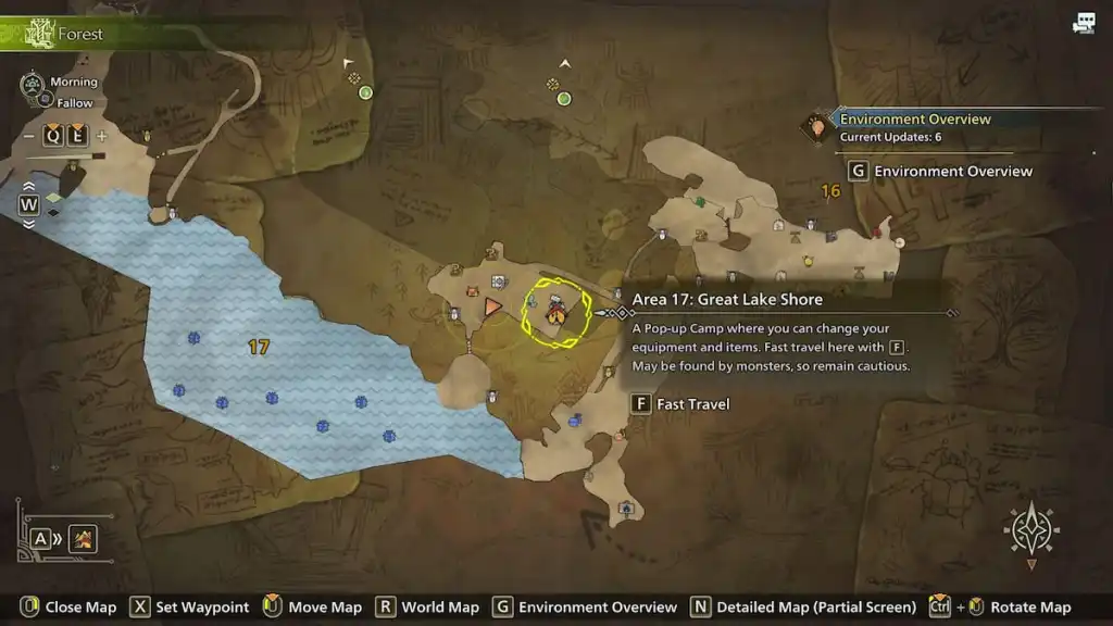 Whooper Map Location in Monster Hunter Wilds