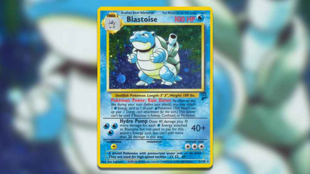 Holofoil Blastoise Card from Base Set 2