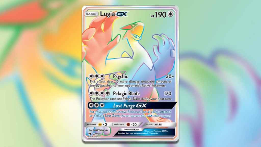 Holofoil Lugia GX (Secret) Lost Thunder Card