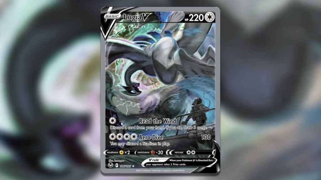 Holofoil Lugia V (Alternate Full Art) Silver Tempest Card