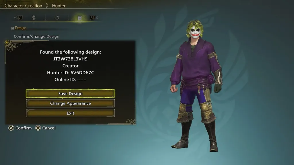 Image of the Joker in Monster Hunter Wilds