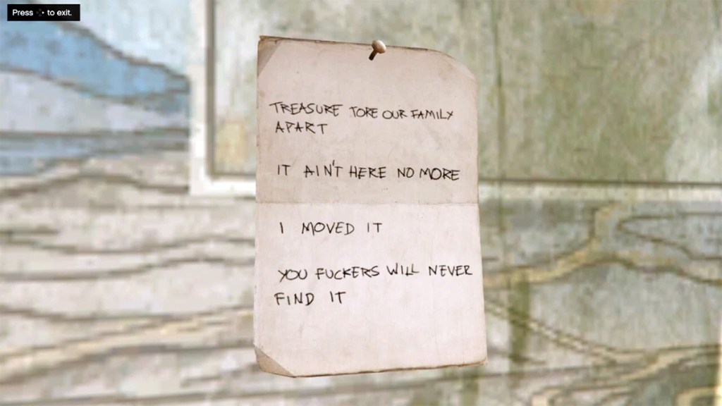 Note on a wall