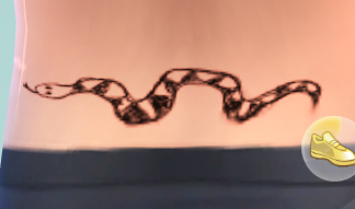 Snake tattoo design in The Sims 4