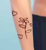 Flower and hearts design in The Sims 4
