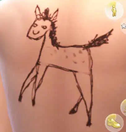 Horse tattoo design in The Sims 4