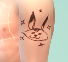 Bunny tattoo design in The Sims 4