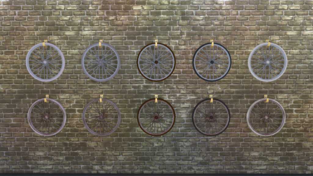 Nordhaven Bike Parts Collection wheels in The Sims 4