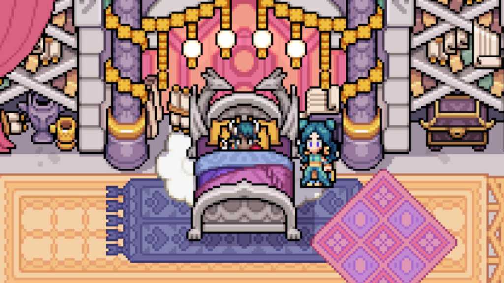 Caldarus in bed at his Shrine in Fields of Mistria