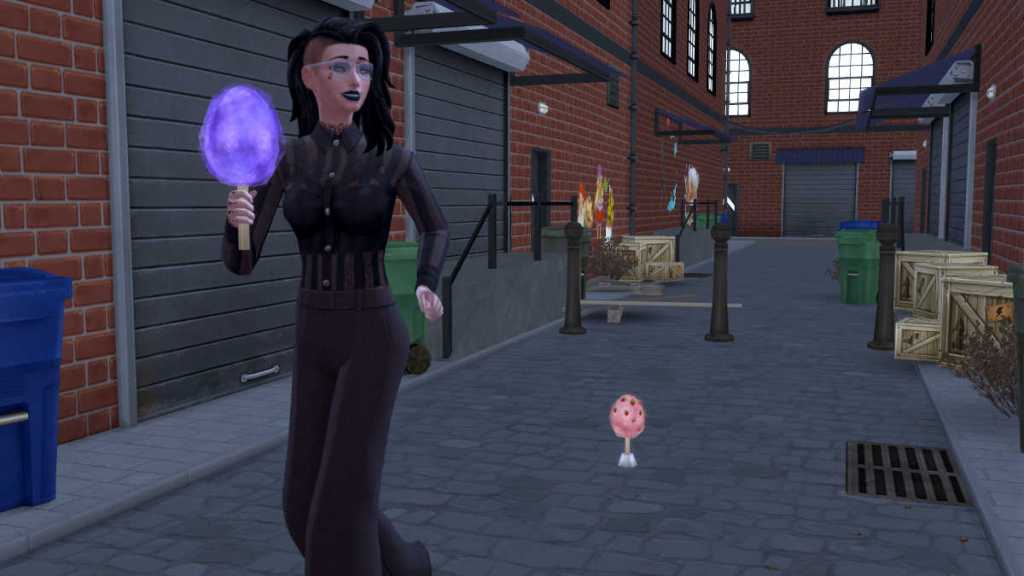 Trashley can sometimes leave Cotton Candy behind in The Sims 4: Businesses and Hobbies