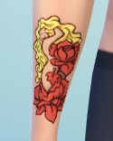 Roses tattoo design in The Sims 4