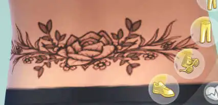 Roses tattoo design in The Sims 4