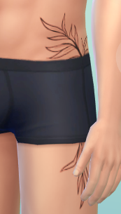 Floral hip design in The Sims 4