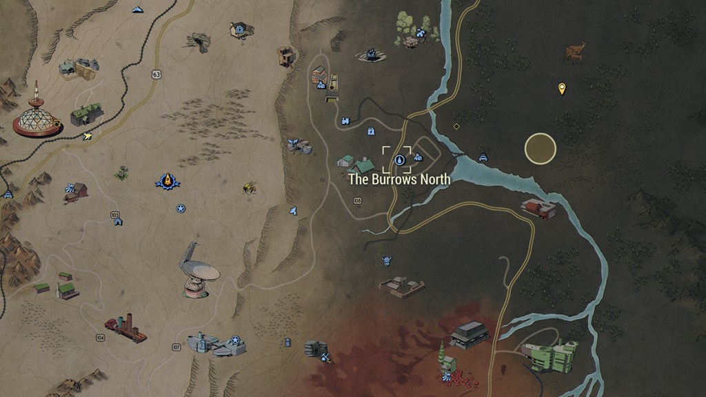 fallout 76 burrows north location