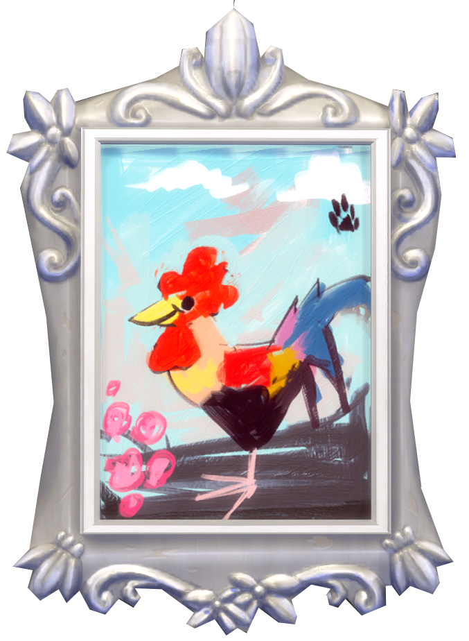 Fancy Chicken Painting in The Sims 4