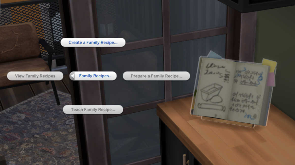 Gram's Recipe Book in The Sims 4