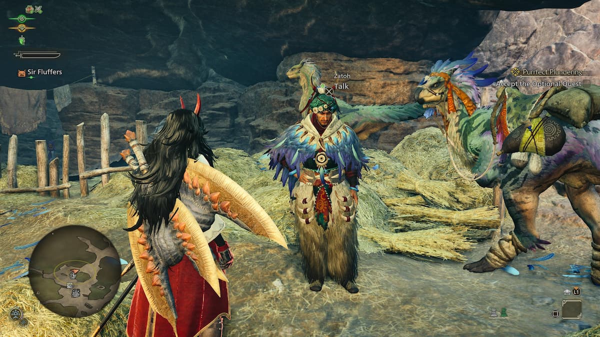 Talking to Zatoh in MH Wilds