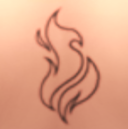 Flames tattoo stamp in The Sims 4