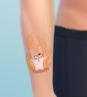 Freezer Bunny tattoo design in The Sims 4