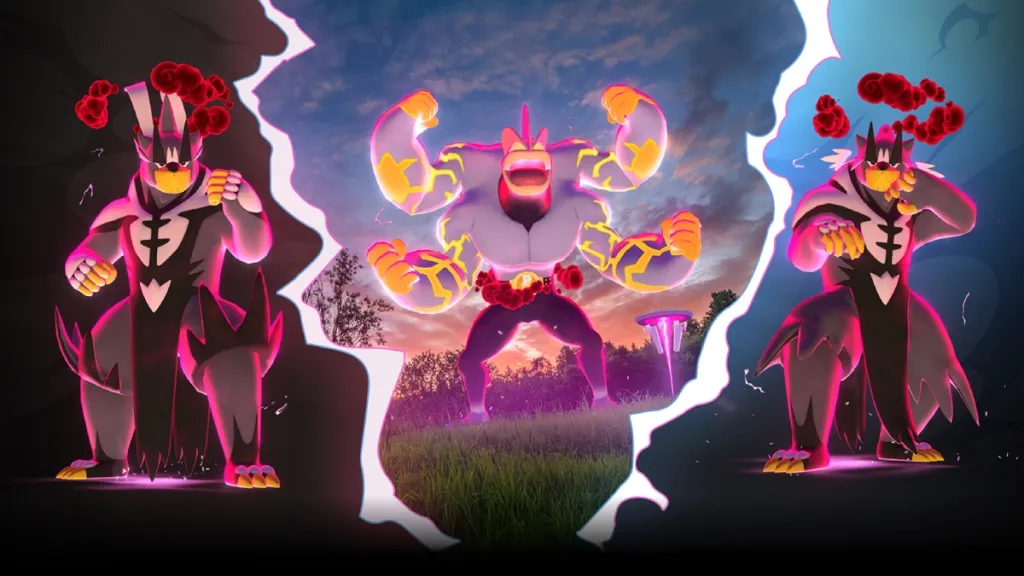 an image of Dynamax Kubfu and Gigantamax Machamp in Pokemon Go