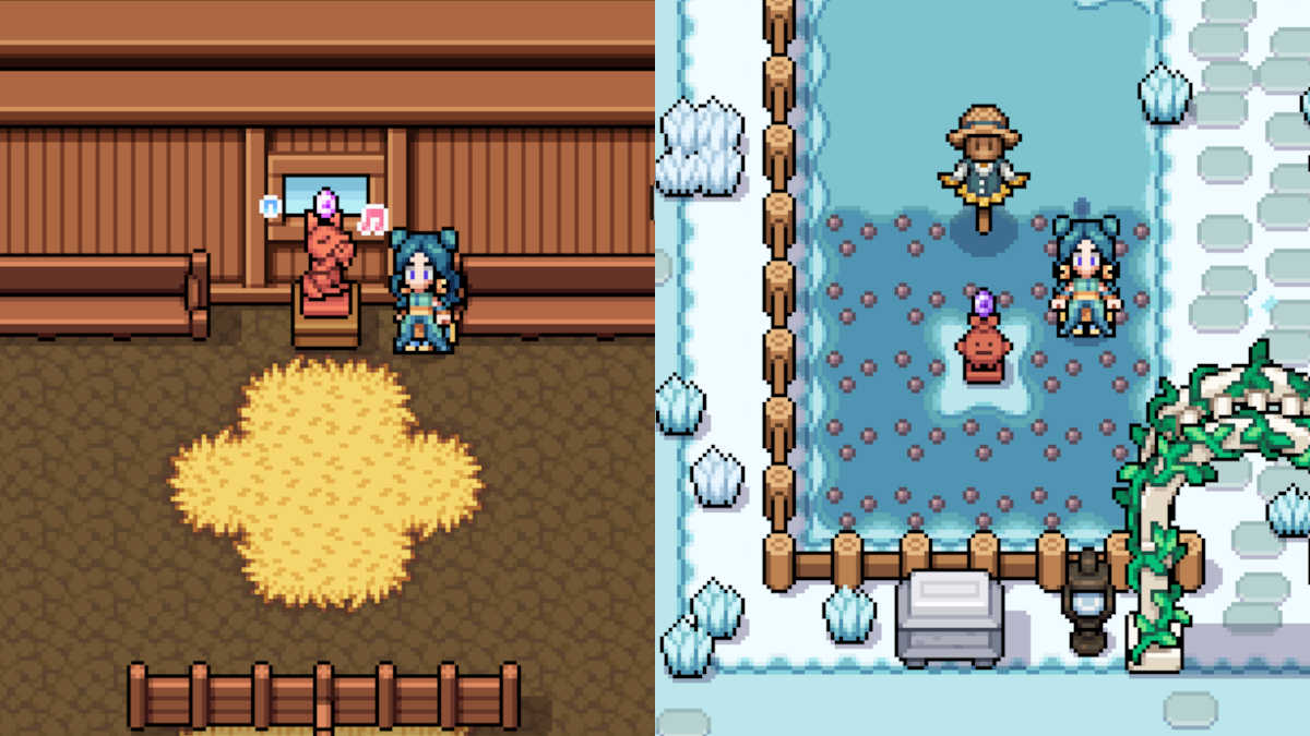 Sprite Statues in Fields of Mistria