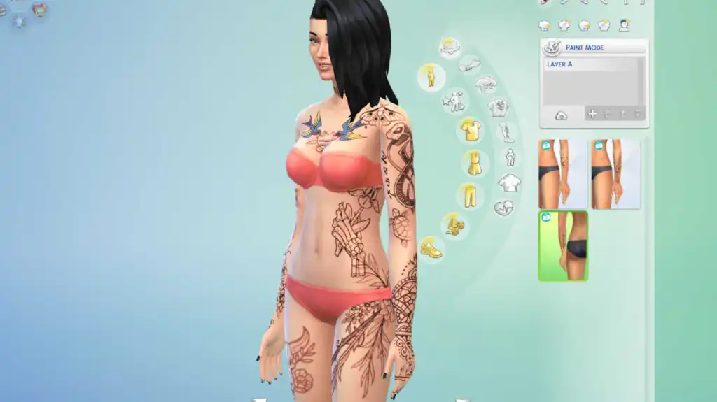 Tattooed Sim in The Sims 4