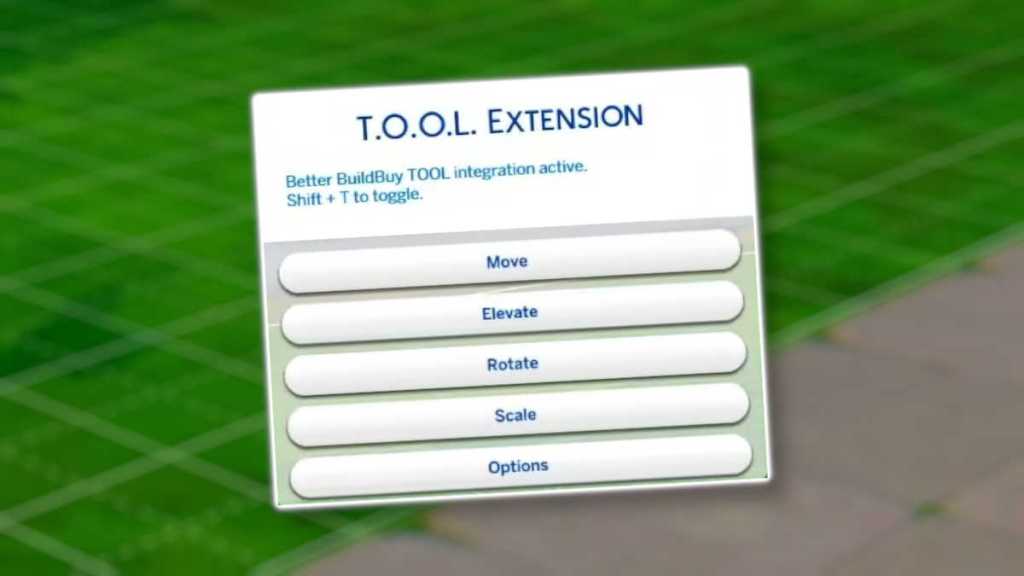 The T.O.O.L. Extention Mod in The Sims 4